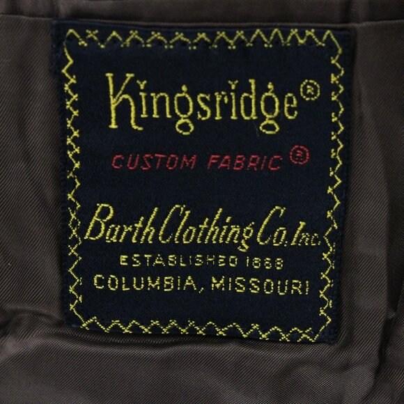 Vintage Kingsridge Wool Blazer Mens Medium M Brown Knit Two Button Front Lined - Picture 6 of 12